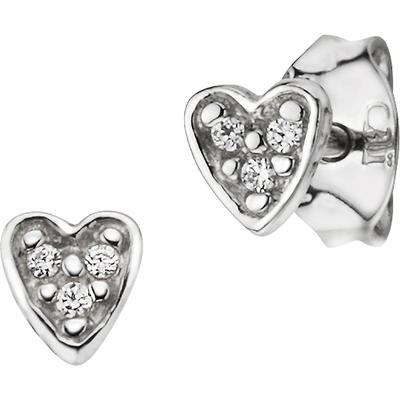 caï Caï Damen-Ohrstecker Love 925er Silber Zirkon One Size 87854914 Damen Image