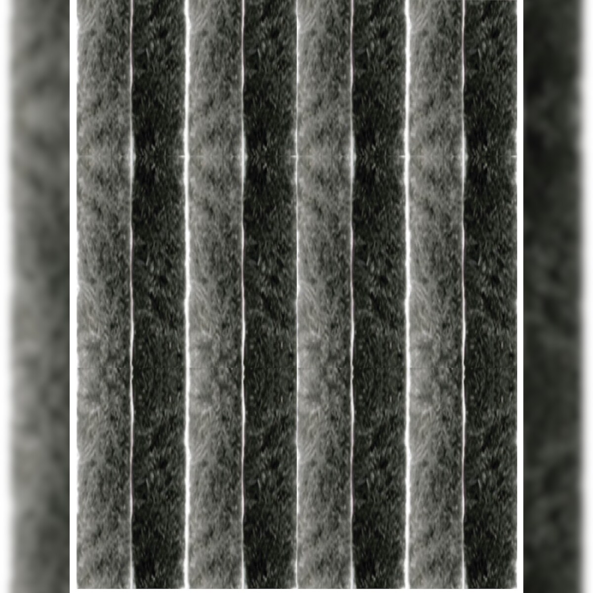 Arsvita Flauschvorhang 90x200 Unistreifen anthrazit - schwarz Image