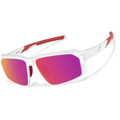 Zenni Sunglasses White With Rose Gold Mirror Plastic Full Rim Frame