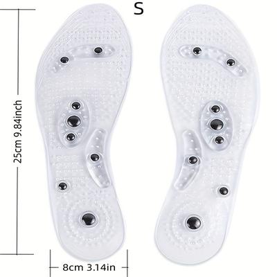 TEMU Pair Of Shoe Insoles With Multiple Magnets For Acupressure, Suitable For Summer Use, Cut And Sized , Contact With The Sole Of The Foot To Increase Image