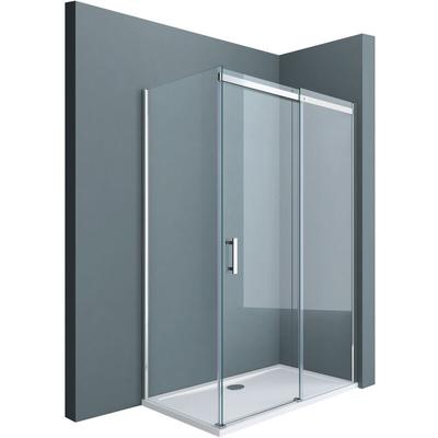 Doporro Eckdusche 90x120x195cm Duschkabine Duschabtrennung ESG-Sicherheitsglas Klarglas Schiebetür Image