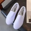 Weißes Paar Segeltuchschuhe Studenten Stoffschuh Damen Wohnungen Weiße Turnschuhe Männer Schwarze Slipper DIY Skate Schuhe Vulkanisierte Schuhe