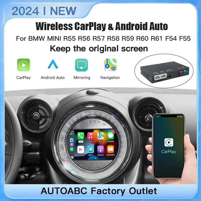 Drahtloses CarPlay Android Auto für BMW Mini R55 R56 R57 R58 R59 R60 R61 F54 F55 Clubman Countryman Hardtop John Cooper F56 F57 Image