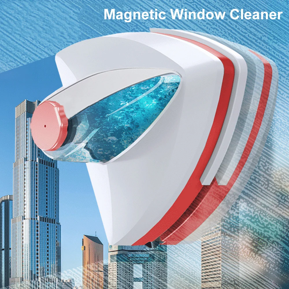 Magnetischer Fenster putzer Doppel verglasung magnetischer Glas balkon Fenster reinigungs bürste automatischer Doppelseiten wischer Oberflächen reiniger Image