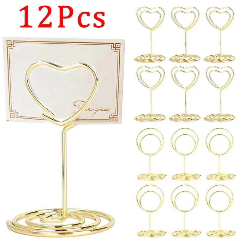 Metall Tisch karten halter runde Herzform Fotoclip Hochzeit Tisch Tisch karte steht Geburtstags feier Dekoration Lieferungen