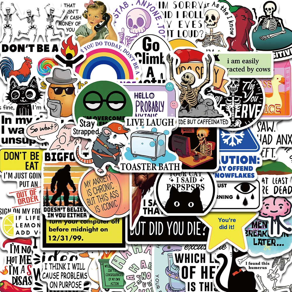 50PCS Snarky MEME Aufkleber Nostalgie Laptop Sammelalbum Cafe Wand Kunst Bild Gepäck Telefon Hause Cartoon Dekoration Aufkleber ﻿ Image