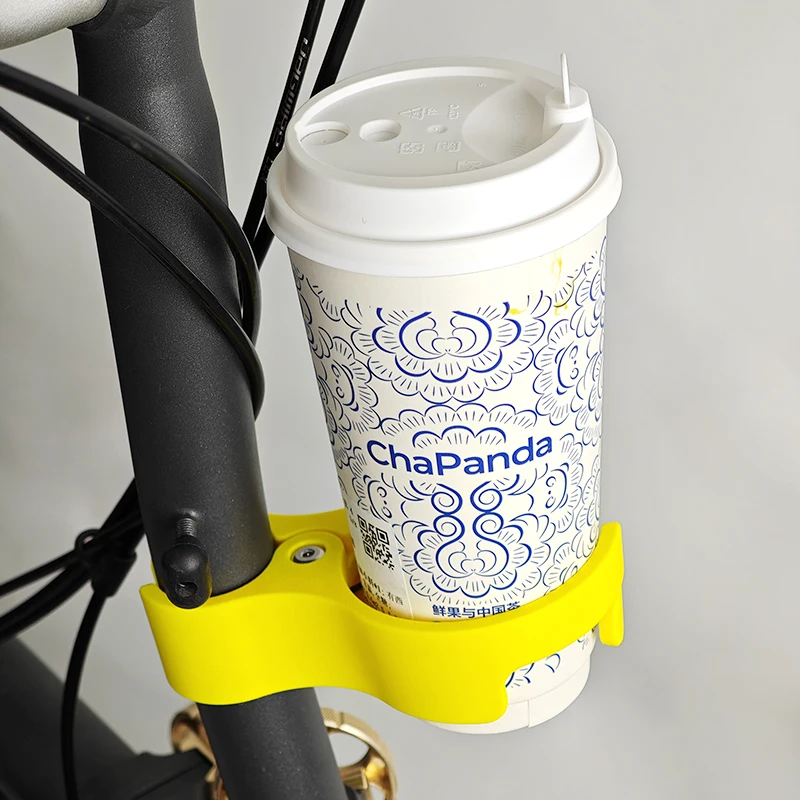 3D Gedruckt Tragbare Quick Release Wasserkocher Und Kaffee Tasse Halter Tragbare Quick Release Tasse Klemme Für Brompton Fahrrad Zubehör Image