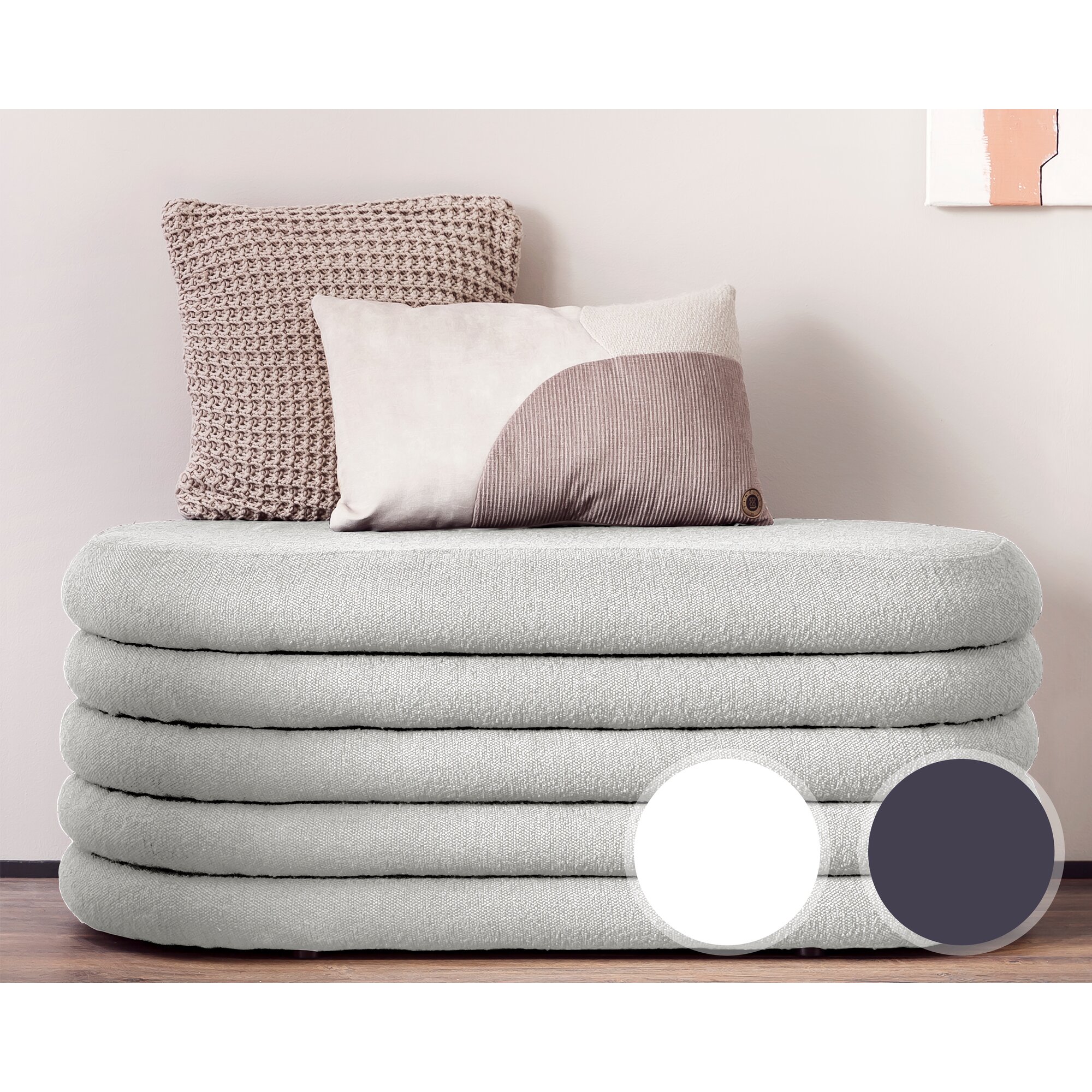 SalesFever »Twister« Polsterhocker Anthrazit