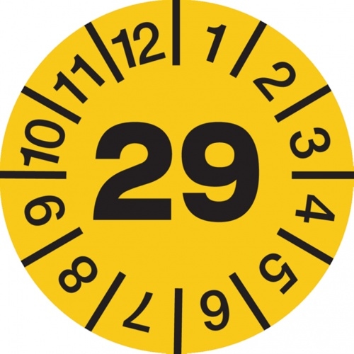 König Werbeanlagen Dreifke® Jahresprüfplaketten, Jahresfarben, Dokumenten - 20 mm Dokumentenfolie selbstklebend Image