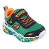 Lauflernschuh SKECHERS "PLAY SCENE", Kinder, Gr. 24, bunt (grün, multi), Textil, Lederimitat, kontrastfarbene Details, sportlich, Schuhe, Sneaker, Babyschuh mit Klettverschluss, Größenschablone zum Download