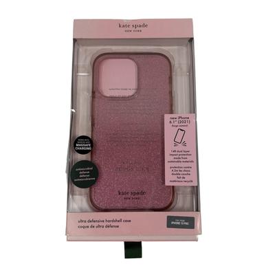 Kate Spade Cell Phones & Accessories | Kate Spade Apple Iphone 6’1” 2021 Large Hardshell Phone Case New Glitter Pink | Color: Pink | Size: Os
