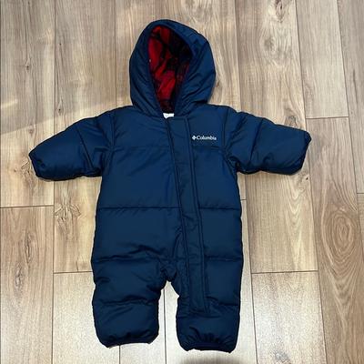 Columbia Jackets & Coats | Columbia Navy Blue Baby Snowsuit | Color: Blue/Red | Size: 0-3mb