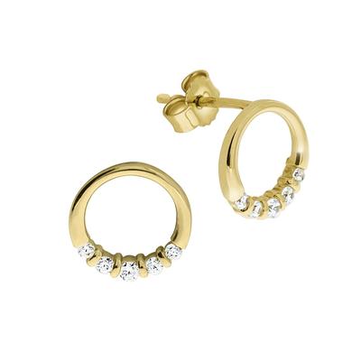 Celesta Gold - Ohrring 375/- Gold Zirkonia weiß Ohrringe 1 ct Weiss Damen