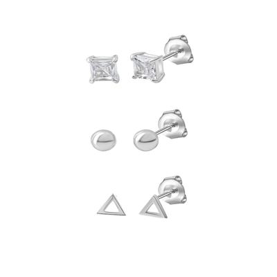 Celesta - Ohrstecker Set 925/- Sterling Silber Zirkonia weiß Ohrringe 1 ct Weiss Damen