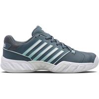 K-SWISS TENNIS Damen Tennisindoorschuhe Damen Tennisschuhe Bigshot Light 4 Carpet, Größe 38 in Grau/Grün/Weiß