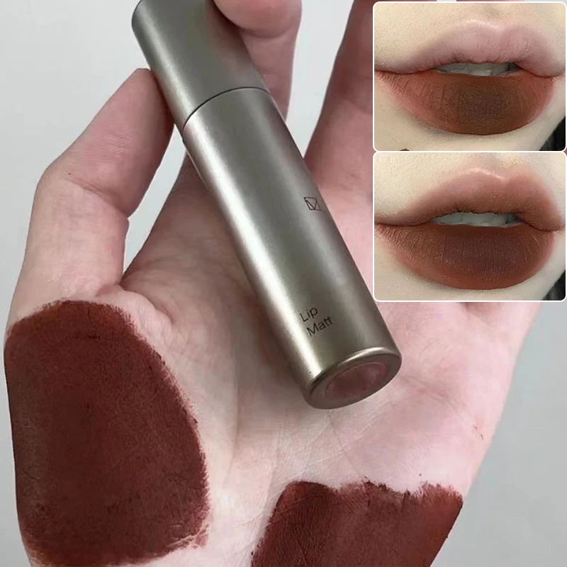Matte Lip gloss Schlamm Samt feuchtigkeit spendende langlebige Lippenstifte wasserdichte Antihaft-Tasse nackte Lippen Tönung Make-up Kosmetik Schönheit