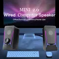 Potenti altoparlanti Stereo per Notebook USB bassi Subwoofer per Laptop portatile a piena frequenza cablato con luce RGB