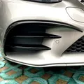 4 pezzi auto paraurti anteriore fendinebbia decorazione copertura trim per Mercedes Benz AMG W205 Classe C C200 2019 2020 2021 carbonio/nero lucido abs