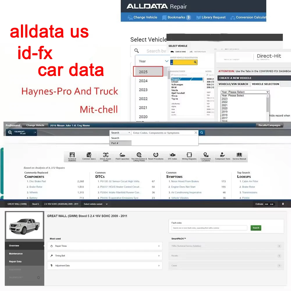 Alldata 2026 Vollversion Online-Software für Mit-chel Ide-ntifix Workshop Repair Verkabelungsdiagramm Automatische Updates Image