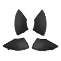4 pezzi per Fiat Car Radio Cd Button Trim Coperture adatte per Fiat 500 Radio dal 2008 in poi- Nero Auto Radio Cd Pulsanti Trim Coperture