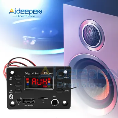 DC 5V 12V Bluetooth 5,0 MP3 WMA WAV APE Decoder Board Freisprecheinrichtung Auto Audio Mikrofon USB Image