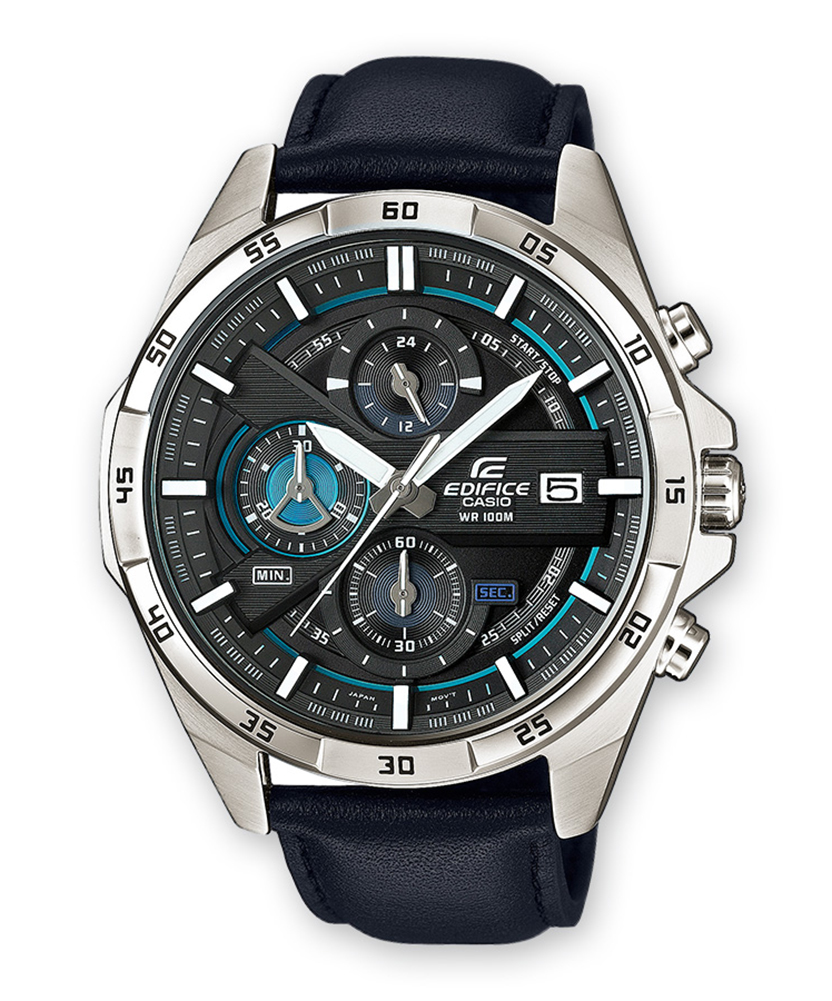 Casio Edifice Mens Black Watch EFR-556L-1AVUEF Leather - One Size | Casio Sale | Discount Designer Brands