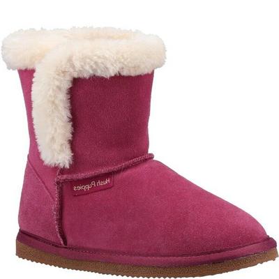 Hush Puppies Mädchen Ashlynn Wildleder Hausschuhe (Rose) Image