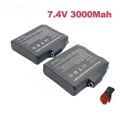 7.4V 3000mah Heated Gloves Battery Lithium Polymer Battery for Heating Vest, Socks, Winter