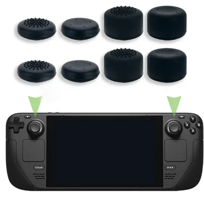 8PCS Non-slip Silicone Analog Joystick Thumbstick Thumb Stick Grip Caps Case- for Steam Deck