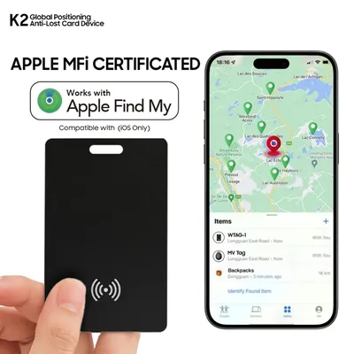 Wallet Anti-loss Card GPS Tracking Smart Location Tag with iPhone Find My Ultra-thin Card Bluetooth