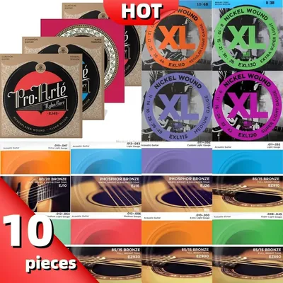 10 Sets/Piece Wholesale Classical/Acoustic/Electric Guitar Strings Popular EJ45 EXP16 EJ27 XL110