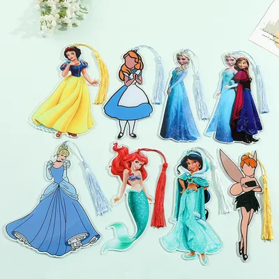 Disney Cute Princess Bookmark Acrylic Bookmark Anime Fans Collection For Book Fans Marker Reading