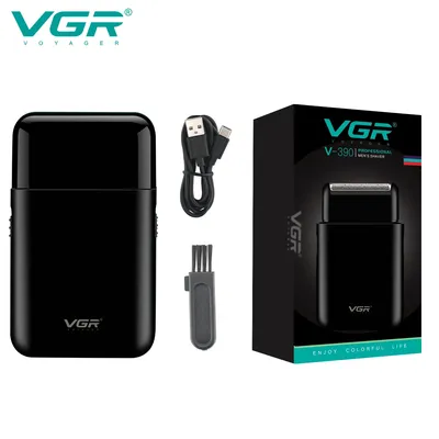 VGR Electric Shaver Professional Shaver Portable Mini Shaving Machine USB Charge Beard Trimmer for