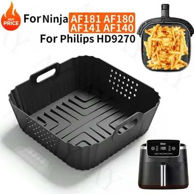 9inch Reusable square Air Fryer Silicone Liners for Ninja AF140 AF141 AF180 AF181 Air Fryer for