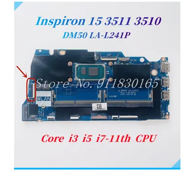 GDM50 LA-L241P For Dell Inspiron 15 3511 Vostro 15 3510 Laptop Mainboard With I3-1115G4 I5-1135G7