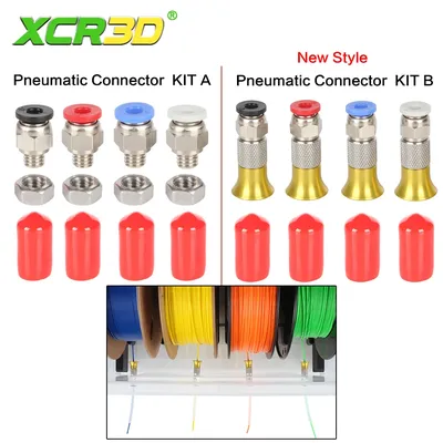 XCR 3D Printer Filament Dryer Box Pneumatic Connector with Nut for PLA ABS Filaments 2.5x4mm PTFE Tube 3D Printer Accessories