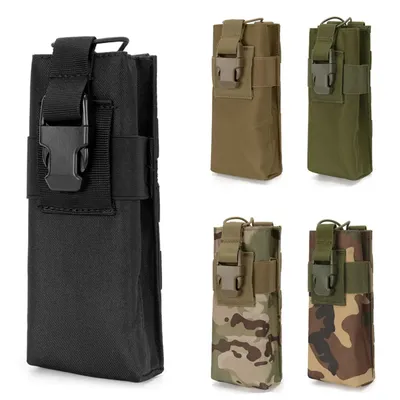 Tactical Molle Radio Walkie Talkie Pouch Hunting Waist Bag Holder Pocket Outdoor Sports Camping
