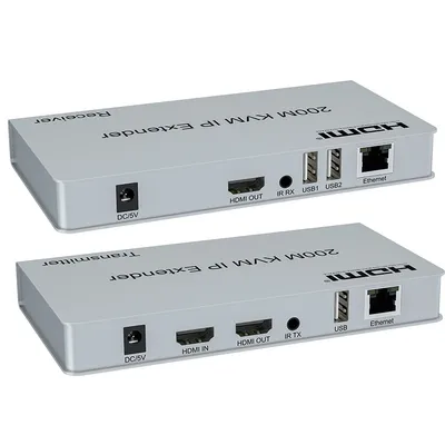 1080P HDMI KVM IP Extender 200M over single RJ45 Ethernet Cat5e/6 Cable HDMI USB KVM Extender