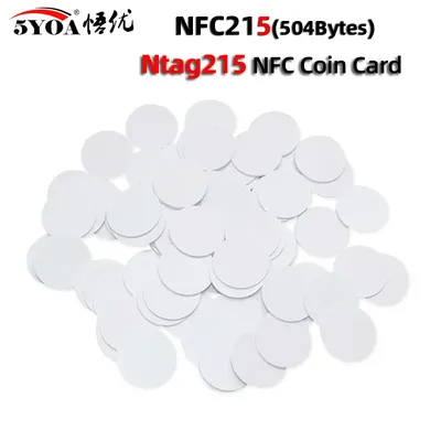 50/10/50pcs NFC Ntag215 Ntag213 216 213 Coin TAG Key 13.56MHz 215 Card Label RFID Ultralight Labels