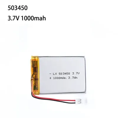 503450 3.7V 1000mAh Polymer Lithium Rechargeable Battery for GPS Smart Phone MP5 Walkie Talkie PS4 523450 Bateria Power Electric