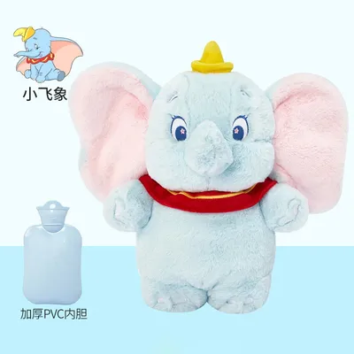 Disney Stitch Angel Lotso Pooh Bear Dumbo Plush Hand Warm Bottle Hot Water Bottles Portable Warm