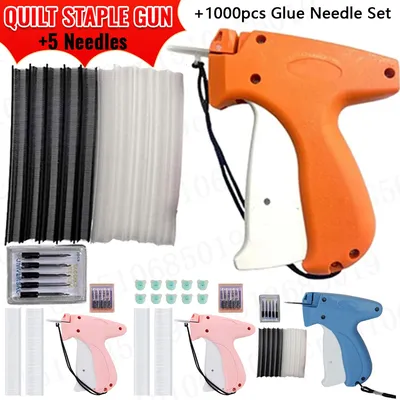 Micro Stitch Gun Quick Fixer Price Tag Gun Quilt Tacking Device Clothing Quick Stitch Repair Tag Attacher Gun Kit Sewing Tool