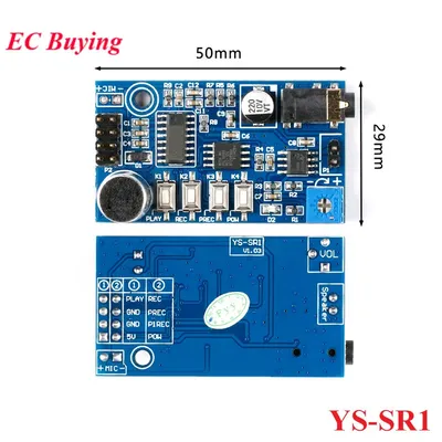 2Pcs/1pc DC 5V Sound Voice Recording Playback Module 3W 4ohm-8ohm 4-Minutes Replace ISD1820