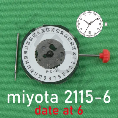 2115 movement Miyota 2115-6 quartz movement japan movement Standard movement with date display 2115