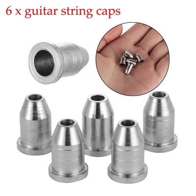 6Pcs New Guitar Steel String Caps 1/4" String Ferrules Telecaster Temperament Sweet Voice Musical