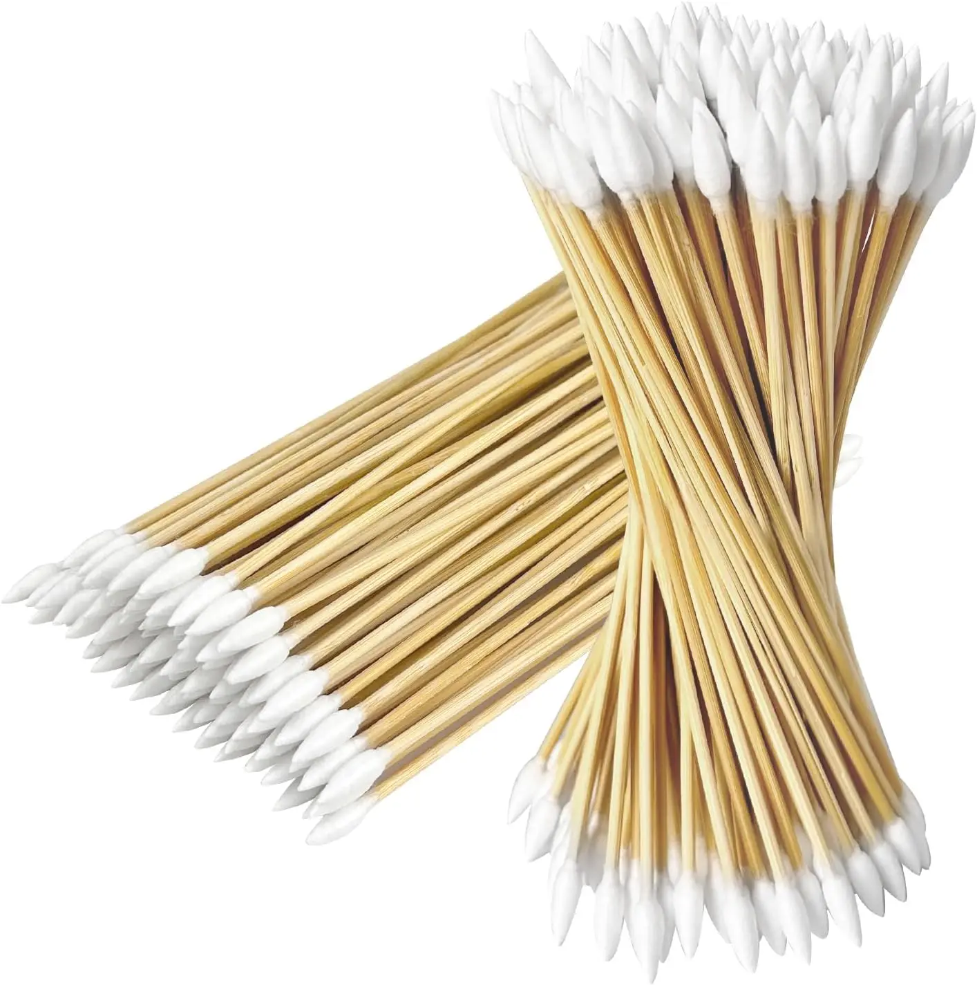 100/300/500pcs double pointed cotton swab Applicators - 6 Inch Long Cotton Swabs for Tattoo，Cleaning, Makeup & Ear Cleaning
