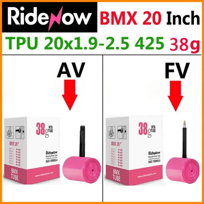 RideNow BMX Bicycle TPU Inner Tube 20"425 20x1.9 2.0 2.1 2.2 2.3 2.4 2.5 Tire AV 42mm/FV 45mm Camera Bike Cycling Tyre penu part