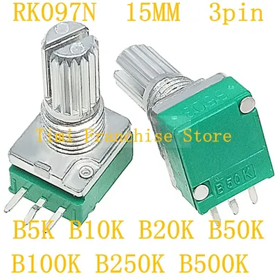 10PCS RK097N B1K B5K B10K B20K B50K B100K B250K B500K RK097 Audio Amplifier Sealed Dual