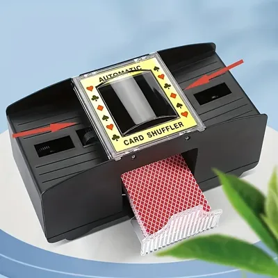 Luxury Electronic Card Shuffler-Fast And Random Card Mixing-High Index Plastic Structure,