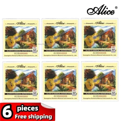 6 Set Classical Guitar String Alice A106 Clear Nylon String Hard Tension Student Wholesale Musical